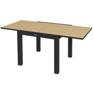 4goodz Tuintafel weerbestendig aluminium 162x80x75 cm houtlook