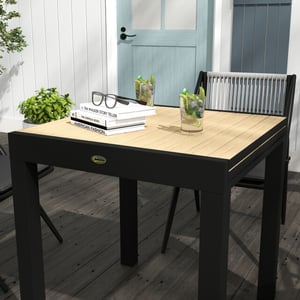 4goodz Tuintafel weerbestendig aluminium 162x80x75 cm houtlook