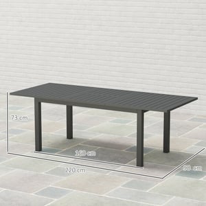 4goodz Tuintafel uitschuifbaar weerbestendig aluminium 160/220x90 cm -