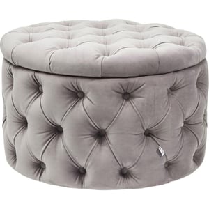 Kare Design Kare hocker desire round velvet silver