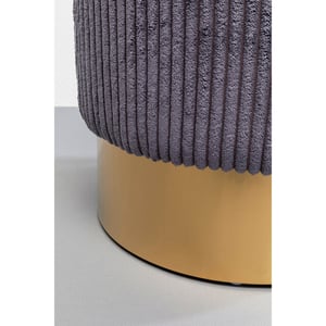 Kare Design Poef cherry grey cord brass 35cm
