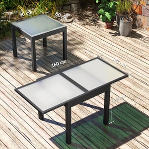 4goodz Tuintafel uitschuifbaar weerbestendig 160×80 cm -