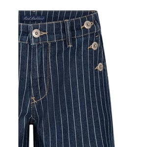 Red Button Bibette pinstripe