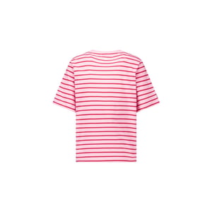 Studio Anneloes stripe studio floor t-shirt 13689 4044 ruby red/ pop pink