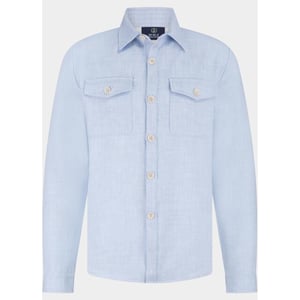 Bos Bright Blue Scotland blue overshirt duncan shirtjacket spe26114du03sb/4003