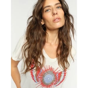 Mos Mosh 176780 180 mosmosh mmromi gethi o-ss glam tee ecru