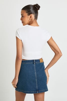 Cargo Denim Mini Skirt