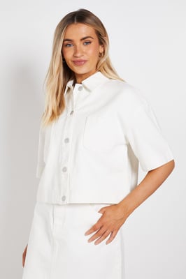 Boxy Cropped Denim Jacket
