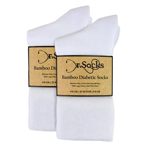8 Pairs Ladies Bamboo Diabetic Socks | Soft Non Binding Comfort Socks