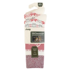 2 Pairs Ladies Thermal Patterned Fairisle Socks Warm Winter Socks