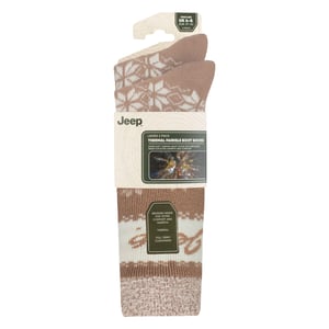 2 Pairs Ladies Thermal Patterned Fairisle Socks Warm Winter Socks
