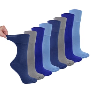 8 Pairs Ladies Bamboo Diabetic Socks | Soft Non Binding Comfort Socks