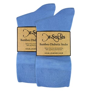 8 Pairs Ladies Bamboo Diabetic Socks | Soft Non Binding Comfort Socks