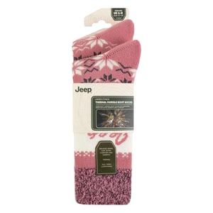 2 Pairs Ladies Thermal Patterned Fairisle Socks Warm Winter Socks