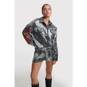 Alix The Label 2603457559 silver artwork jacket