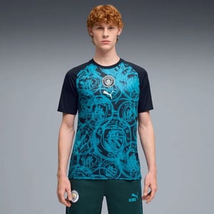 Puma mcfc warm up jersey t-shirt voetbal train km here -