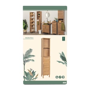 4bathroomz Bozen badkamerkast hoog kolomkast in houtlook -