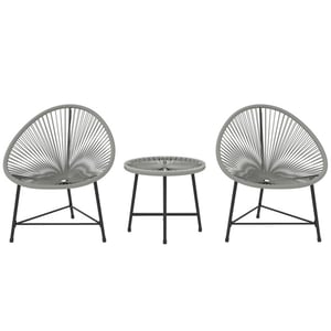 4goodz 3-delige tuinmeubelset met rattan stoelen -
