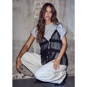 Haute L'Amitié Haute l’amitié hl crew neck crop t