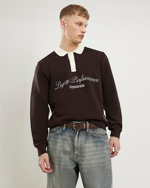River Island Mens Jumper Brown Regular Fit Penrose Ottoman