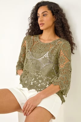 Floral Crochet Top
