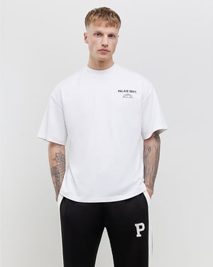 River Island Mens T-Shirt White Oversized Fit Palais Dept