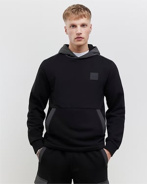 River Island Mens Hoodie Black Regular Fit Luminis Badge