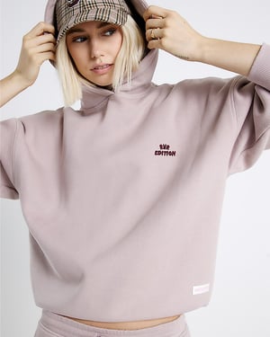 River Island Womens Hoodie Pink RVR Edition Back Print
