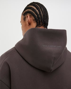 River Island Mens Hoodie Brown Oversized Fit