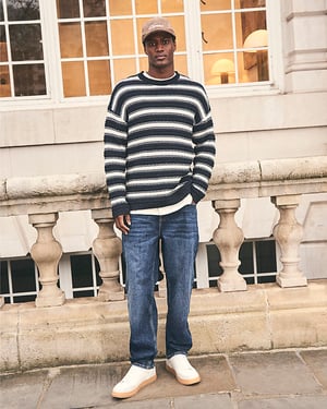 River Island Mens Straight Leg Jeans Blue Denim