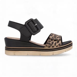 Remonte D2l53-03 Womens Wedge Sandals Black