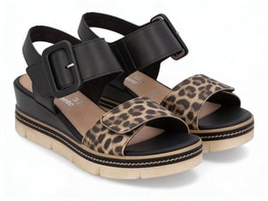 Remonte D2l53-03 Womens Wedge Sandals Black