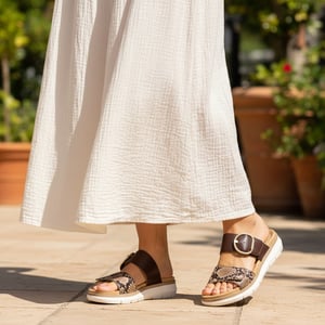 Remonte D2k57 Womens Cross Strap Sandals Brown