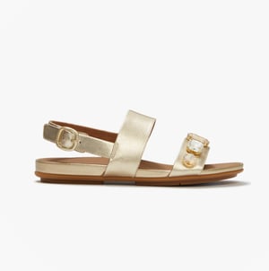 Fitflop Gracie Ultra Womens Ankle Strap Sandals Platino