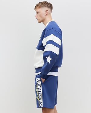River Island Mens Sweatshirt Blue Oversized Fit Mont Prix