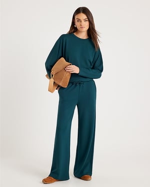 River Island Womens Sweatshirt Green Premium Batwing Sleeve