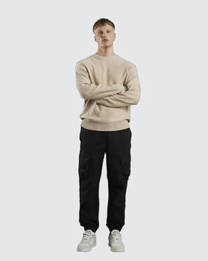 River Island Mens Cargo Trousers Black Regular Fit