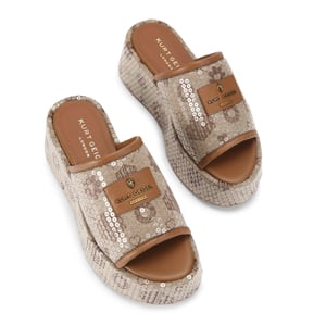 Kurt Geiger London  Monogram Flatform Sandals