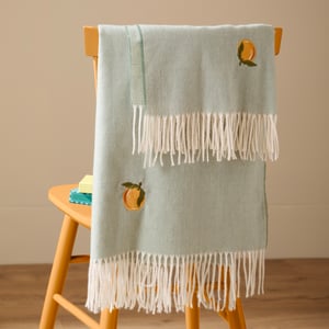 Furn Fruits Lightweight Embroidered Throw