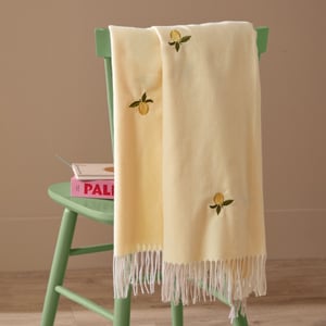 Furn Fruits Lightweight Embroidered Throw