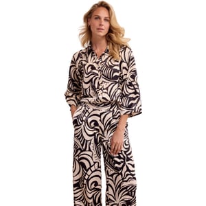 Tramontana Blouse print black & stone