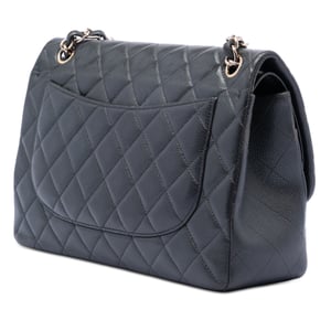 Pre-owned Jumbo Classic Caviar Double Flap