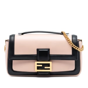 Tweedehands Bicolor Leren Ketting Midi Baguette