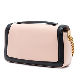 Tweedehands Bicolor Leren Ketting Midi Baguette