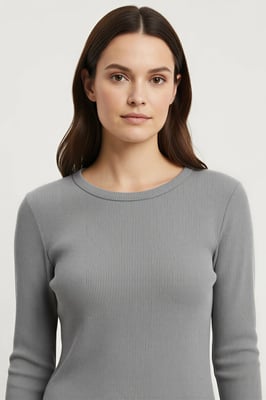 Ribbed Long Sleeve Top