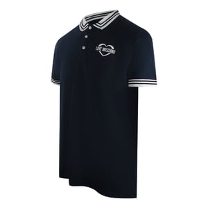 Love Moschino Navy Blue Polo Shirt Small Heart Logo