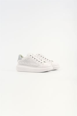 Karl Lagerfeld Kapri Constellatie Leren Dames Witte/Zilveren Sneakers