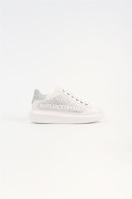 Karl Lagerfeld Kapri Constellatie Leren Dames Witte/Zilveren Sneakers