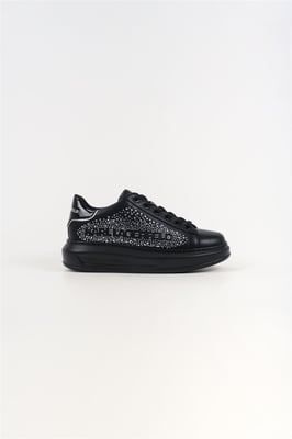 Karl Lagerfeld Kapri Constellatie Leren Dames Zwarte/Zilveren Sneakers