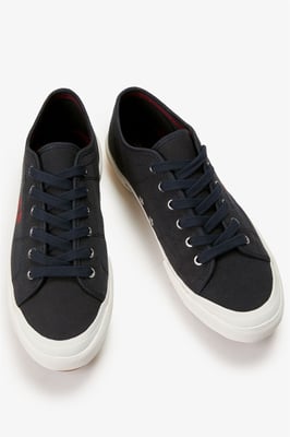 Fred Perry B708 Vintage Tennis Canvas Heren Navy/Rode Sneakers